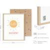 imageHAUS AND HUES Nursery Posters and Rainbow Wall Decor  Set of 3 Rainbow Wall Art for Kids Wall Art for Nursery Girl Kids Poster Hello Sunshine Classroom Decorations Beige Frame 11x14Beige Framed