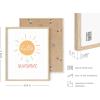 imageHAUS AND HUES Nursery Posters and Rainbow Wall Decor  Set of 3 Rainbow Wall Art for Kids Wall Art for Nursery Girl Kids Poster Hello Sunshine Classroom Decorations Beige Frame 11x14Beige Framed