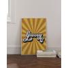 imageHAUS AND HUES Psychedelic Sun and Moon Poster  Trippy Astrology Wall Art Spiritual Boho Decor Beige Frame 24x36Groovy Rays