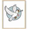 imageHAUS AND HUES Psychedelic Sun and Moon Poster  Trippy Astrology Wall Art Spiritual Boho Decor Beige Frame 24x36Hippie Dove