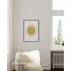 imageHAUS AND HUES Psychedelic Sun and Moon Poster  Trippy Astrology Wall Art Spiritual Boho Decor Beige Frame 24x36Psychedelic Sun