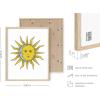 imageHAUS AND HUES Psychedelic Sun and Moon Poster  Trippy Astrology Wall Art Spiritual Boho Decor Beige Frame 24x36Psychedelic Sun