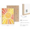 imageHAUS AND HUES Psychedelic Sun and Moon Poster  Trippy Astrology Wall Art Spiritual Boho Decor Beige Frame 24x36Radiate Positivity