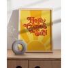imageHAUS AND HUES Psychedelic Wall Art  Sun and Moon Posters Trippy Astrology Wall Decor Spiritual Posters Sun and Moon Print Beige Frame 12x16Here Comes the Sun