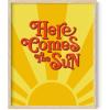 imageHAUS AND HUES Psychedelic Wall Art  Sun and Moon Posters Trippy Astrology Wall Decor Spiritual Posters Sun and Moon Print Beige Frame 12x16Here Comes the Sun
