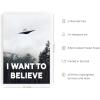 imageHAUS AND HUES Trippy Alien Poster  Extraterrestrial Wall Decor Psychedelic Art Print Trippy Alien Poster Unframed 24x36I Want to Believe