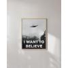imageHAUS AND HUES Trippy Alien Poster  Extraterrestrial Wall Decor Psychedelic Art Print Trippy Alien Poster Unframed 24x36I Want to Believe