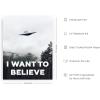 imageHAUS AND HUES Trippy Alien Poster  Extraterrestrial Wall Decor Psychedelic Art Print Trippy Alien Poster Unframed 24x36I Want to Believe