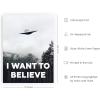 imageHAUS AND HUES Trippy Alien Poster  Extraterrestrial Wall Decor Psychedelic Art Print Trippy Alien Poster Unframed 24x36I Want to Believe