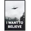 imageHAUS AND HUES Trippy Alien Poster  Extraterrestrial Wall Decor Psychedelic Art Print Trippy Alien Poster Unframed 24x36I Want to Believe
