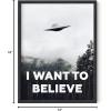imageHAUS AND HUES Trippy Alien Poster  Extraterrestrial Wall Decor Psychedelic Art Print Trippy Alien Poster Unframed 24x36I Want to Believe