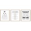 imageBathroom Eye Exam Rules Reviews Set of 3 Framed Black  24x36Funny Bathroom Set