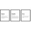 imageHAUS AND HUES Family Quotes Wall Art Love Picture Decor Black and White Pictures for Family Wall Art Black and White Posters for Bedroom Art Unframed 11quotx14quotBlack Framed