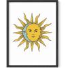 imageHAUS AND HUES Psychedelic Wall Art  Sun and Moon Poster Trippy Astrology ampamp Spiritual Wall Decor Psychedelic Sun and Moon Print Black Frame 24x36Psychedelic Sun