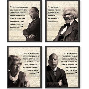 imageHAUS AND HUES Black History Posters for Classroom  African American Art Black History Month Decorations ampamp African American Posters for Classroom Quotes Beige Frame 16x20Black Framed