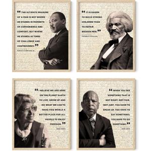imageHAUS AND HUES Black History Posters for Classroom  African American Art Black History Month Decorations ampamp African American Posters for Classroom Quotes Beige Frame 16x20Beige Framed