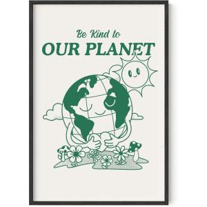 imageHAUS AND HUES Planet  24x36 Framed BeigeBlack Framed