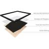 imageHAUS AND HUES Abstract Wall Art  Mid Century Modern Prints Neutral Decor Beige Wood Lines UNFRAMED 12x16Black  Beige Shapes