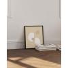 imageHAUS AND HUES Abstract Wall Art  Mid Century Modern Prints Neutral Decor Beige Wood Lines UNFRAMED 12x16Floating Ovals  Objects