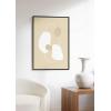 imageHAUS AND HUES Abstract Wall Art  Mid Century Modern Prints Neutral Decor Beige Wood Lines UNFRAMED 12x16Floating Ovals  Objects