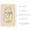 imageHAUS AND HUES Abstract Wall Art  Mid Century Modern Prints Neutral Decor Beige Wood Lines UNFRAMED 12x16Scribble