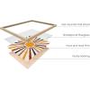imageHAUS AND HUES Boho Framed Wall Art  Southwestern Geometric Sun Print Mid Century Modern Decor Black Frame 12x16Sun Rays