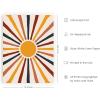 imageHAUS AND HUES Boho Framed Wall Art  Southwestern Geometric Sun Print Mid Century Modern Decor Black Frame 12x16Sun Rays
