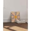 imageHAUS AND HUES Boho Framed Wall Art  Southwestern Geometric Sun Print Mid Century Modern Decor Black Frame 12x16Sun Rays