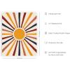 imageHAUS AND HUES Boho Framed Wall Art  Southwestern Geometric Sun Print Mid Century Modern Decor Black Frame 12x16Sun Rays