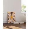 imageHAUS AND HUES Boho Framed Wall Art  Southwestern Geometric Sun Print Mid Century Modern Decor Black Frame 12x16Sun Rays