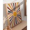 imageHAUS AND HUES Boho Framed Wall Art  Southwestern Geometric Sun Print Mid Century Modern Decor Black Frame 12x16Sun Rays