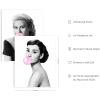 imageHAUS AND HUES Celebrity Wall Art  Set of 4 Fashion Wall Posters  Audrey Hepburn Marilyn Monroe Grace Kelly Elizabeth Taylor 11x14 Black FramedUnframed