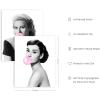 imageHAUS AND HUES Celebrity Wall Art  Set of 4 Fashion Wall Posters  Audrey Hepburn Marilyn Monroe Grace Kelly Elizabeth Taylor 11x14 Black FramedUnframed