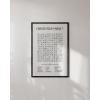 imageHAUS AND HUES Funny Bathroom Decor Sign 16x20 Black Framed Minimalist StyleWord Search