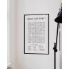 imageHAUS AND HUES Funny Bathroom Decor Sign 16x20 Black Framed Minimalist StyleWord Search