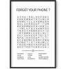 imageHAUS AND HUES Funny Bathroom Decor Sign 16x20 Black Framed Minimalist StyleWord Search