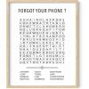 imageHAUS AND HUES Funny Bathroom Decor Sign 16x20 Black Framed Minimalist StyleWord Search
