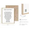 imageHAUS AND HUES Funny Bathroom Signs for Home Decor Funny Bathroom Decor Funny Bathroom Wall Art Bathroom Art Funny Bathroom Decor Bathroom Eye Exam Framed Black 24x36Toilet