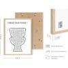 imageHAUS AND HUES Funny Bathroom Signs for Home Decor Funny Bathroom Decor Funny Bathroom Wall Art Bathroom Art Funny Bathroom Decor Bathroom Eye Exam Framed Black 24x36Toilet