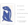 imageHAUS AND HUES Henri Matisse Paper Cutouts Abstract Poster  Matisse Art Print Art Exhibition Expressionism Art Scandinavian Matisse Black Abstract Shapes Beige Frame 16x20Blue Nude
