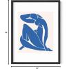 imageHAUS AND HUES Henri Matisse Paper Cutouts Abstract Poster  Matisse Art Print Art Exhibition Expressionism Art Scandinavian Matisse Black Abstract Shapes Black Frame 16x20Blue Nude