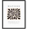 imageHAUS AND HUES Henri Matisse Paper Cutouts Abstract Poster  Matisse Art Print Art Exhibition Expressionism Art Scandinavian Matisse Black Abstract Shapes Beige Frame 16x20Black Clover