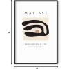 imageHAUS AND HUES Henri Matisse Paper Cutouts Abstract Poster  Matisse Art Print Art Exhibition Expressionism Art Scandinavian Matisse Black Abstract Shapes Beige Frame 16x20Wavy Leaves