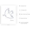 imageHAUS AND HUES Matisse Abstract Art Print  Henri Matisse Art Exhibition Poster Aesthetic Drawing Matisse Painting Cut Out Art Black Plant Clover Matisse Beige Frame 16x20Dove of Peace