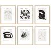 imageHAUS AND HUES Matisse Picasso With Artist Names Set of 616x20  Framed BeigeWith Titles