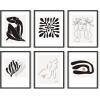 imageHAUS AND HUES Matisse Picasso With Artist Names Set of 616x20  Framed BeigeWithout Titles