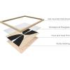 imageHAUS AND HUES Neutral Wall Art  Geometric Wall Art Prints Scandinavian Modern Line Art Wall Decor Mid Century Modern Art Print Abstract for Living Room Modern Beige Frame 12x16Half Circles