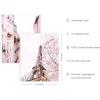 imageHAUS AND HUES Pink Paris Wall Decor  Set of 4 Paris Wall Art Prints Chic Paris Bedroom Decor for Girls Aesthetic Paris Posters for Bathroom or Wall Black Frame 11x14Unframed