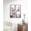 imageHAUS AND HUES Pink Paris Wall Decor  Set of 4 Paris Wall Art Prints Chic Paris Bedroom Decor for Girls Aesthetic Paris Posters for Bathroom or Wall Black Frame 11x14Unframed