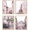 imageHAUS AND HUES Pink Paris Wall Decor  Set of 4 Paris Wall Art Prints Chic Paris Bedroom Decor for Girls Aesthetic Paris Posters for Bathroom or Wall Black Frame 11x14Beige Framed